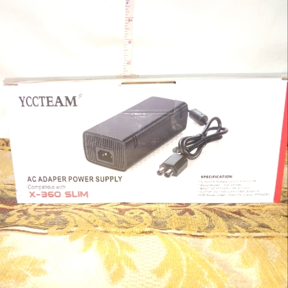 POWER Supply for Xbox 360 Slim ,YCCSKY AC Adapter Power Supply Brick Charger NIB